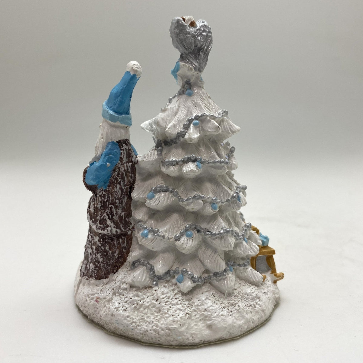 Innenmodell "Weihnachtsmann Christbaum weiß blau türkis" - 64 x 85 mm - Schneekugelhaus