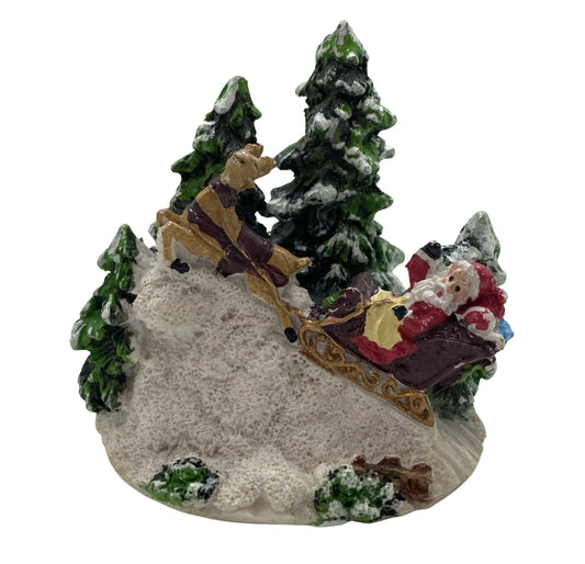 Innenmodell "Weihnachtsmann im Schlitten" - 55 x 57 mm - Schneekugelhaus