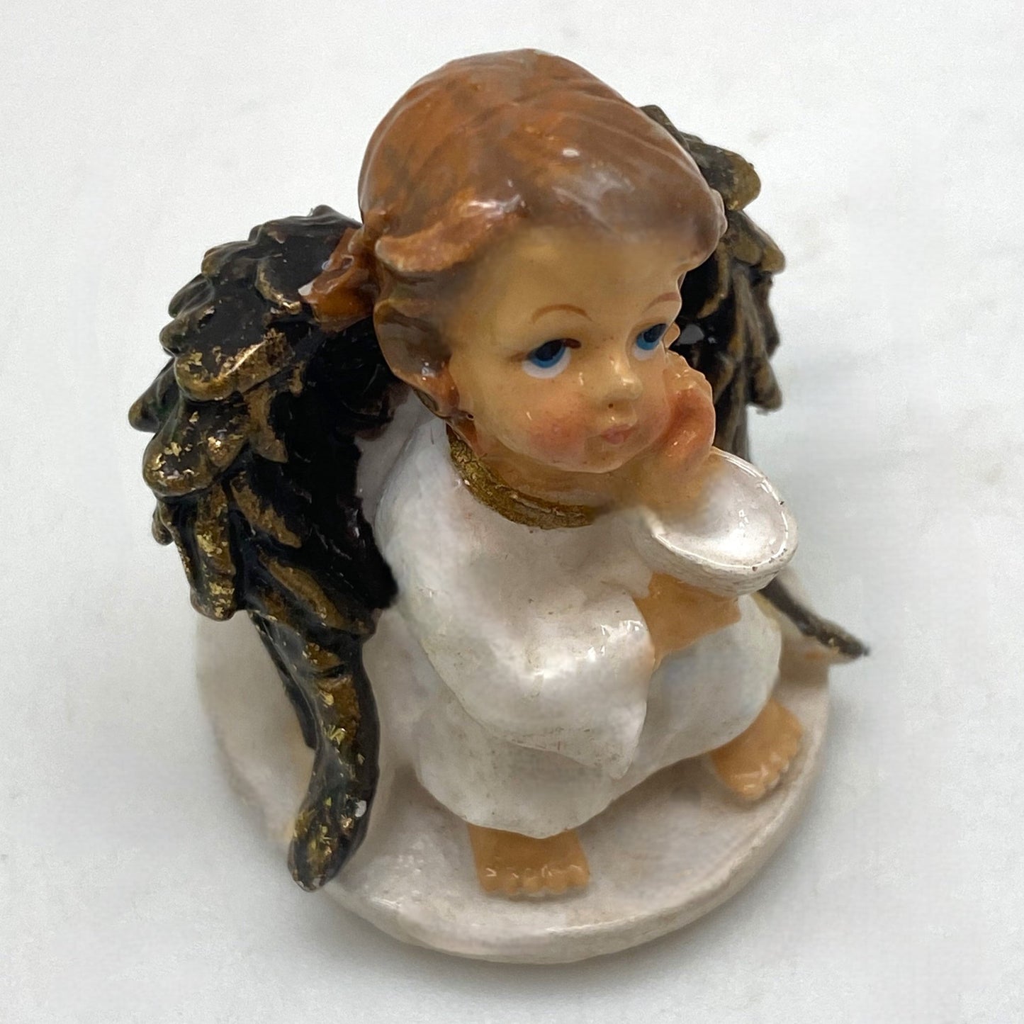 Innenmodell "Weißer Engel stützend" - 40 x 33 mm - Schneekugelhaus