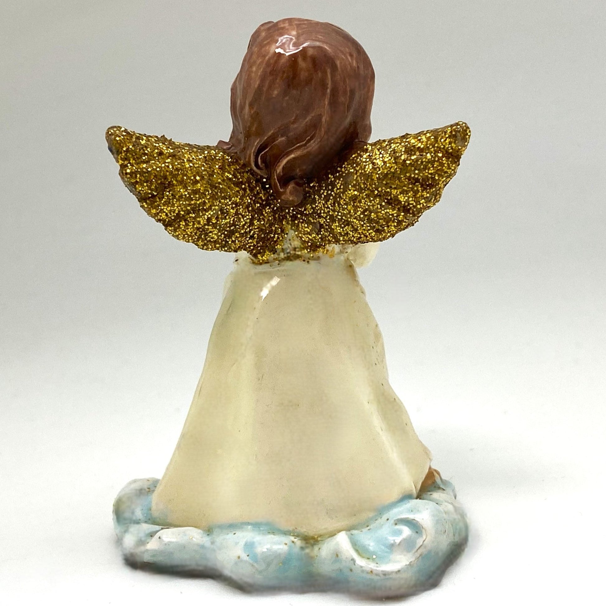Innenmodell "Weißer stehender Engel mit Schüssel" - 50 x 60 mm - Schneekugelhaus