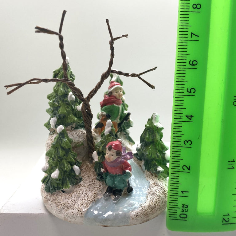 Innenmodell "Zwei Skifahrer" - 65 x 80 mm - Schneekugelhaus