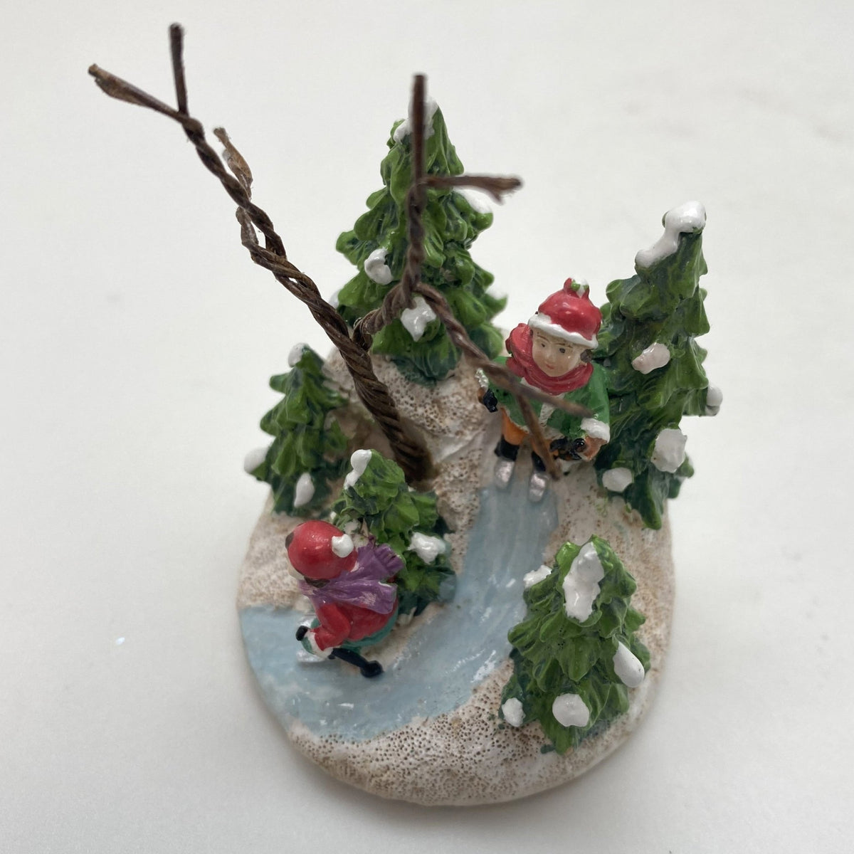 Innenmodell "Zwei Skifahrer" - 65 x 80 mm - Schneekugelhaus