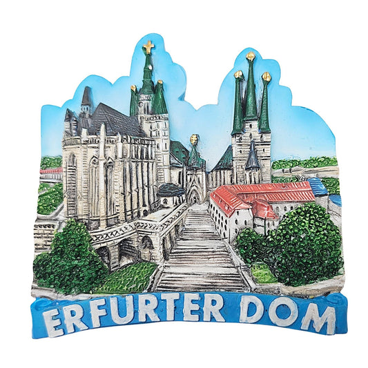 Kühlschrankmagnet Souvenir Erfurt Dom 80 x 75 mm - Schneekugelhaus