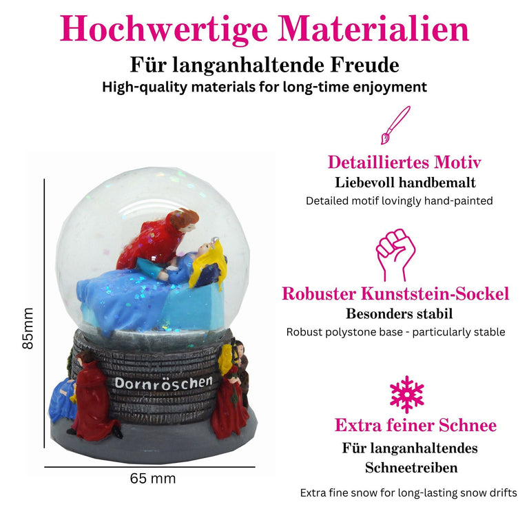 Märchen Schneekugel Dornröschen - Schneekugelhaus