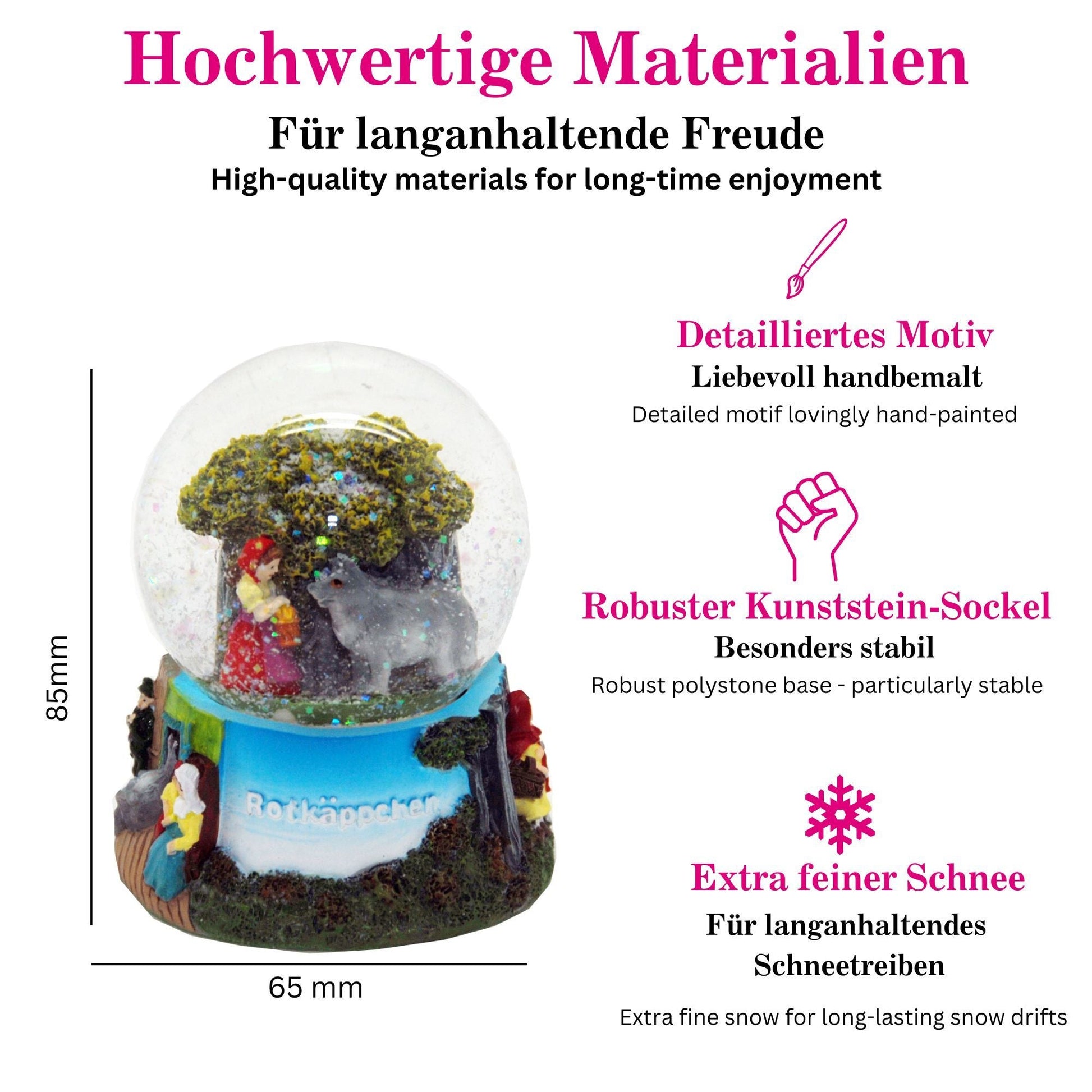 Märchen Schneekugel Rotkäppchen - Schneekugelhaus