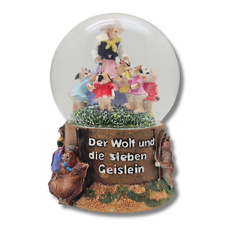 Märchen Schneekugel Wolf und 7 Geislein - Schneekugelhaus