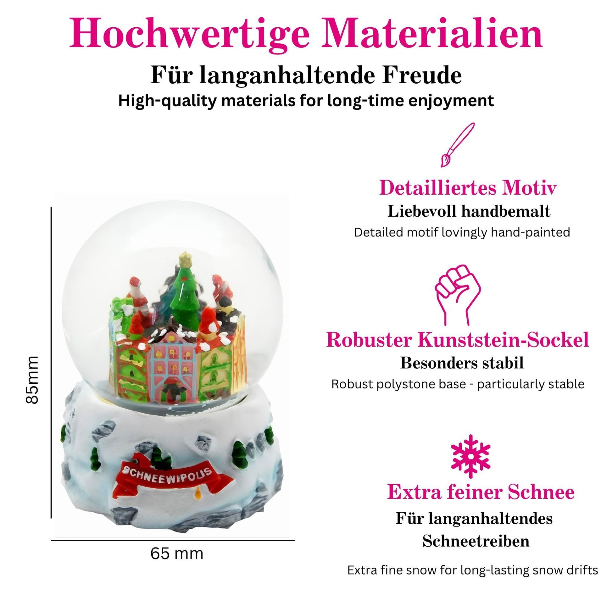 Schneekugel zum Buch „Schneewipolis“ - Schneekugelhaus