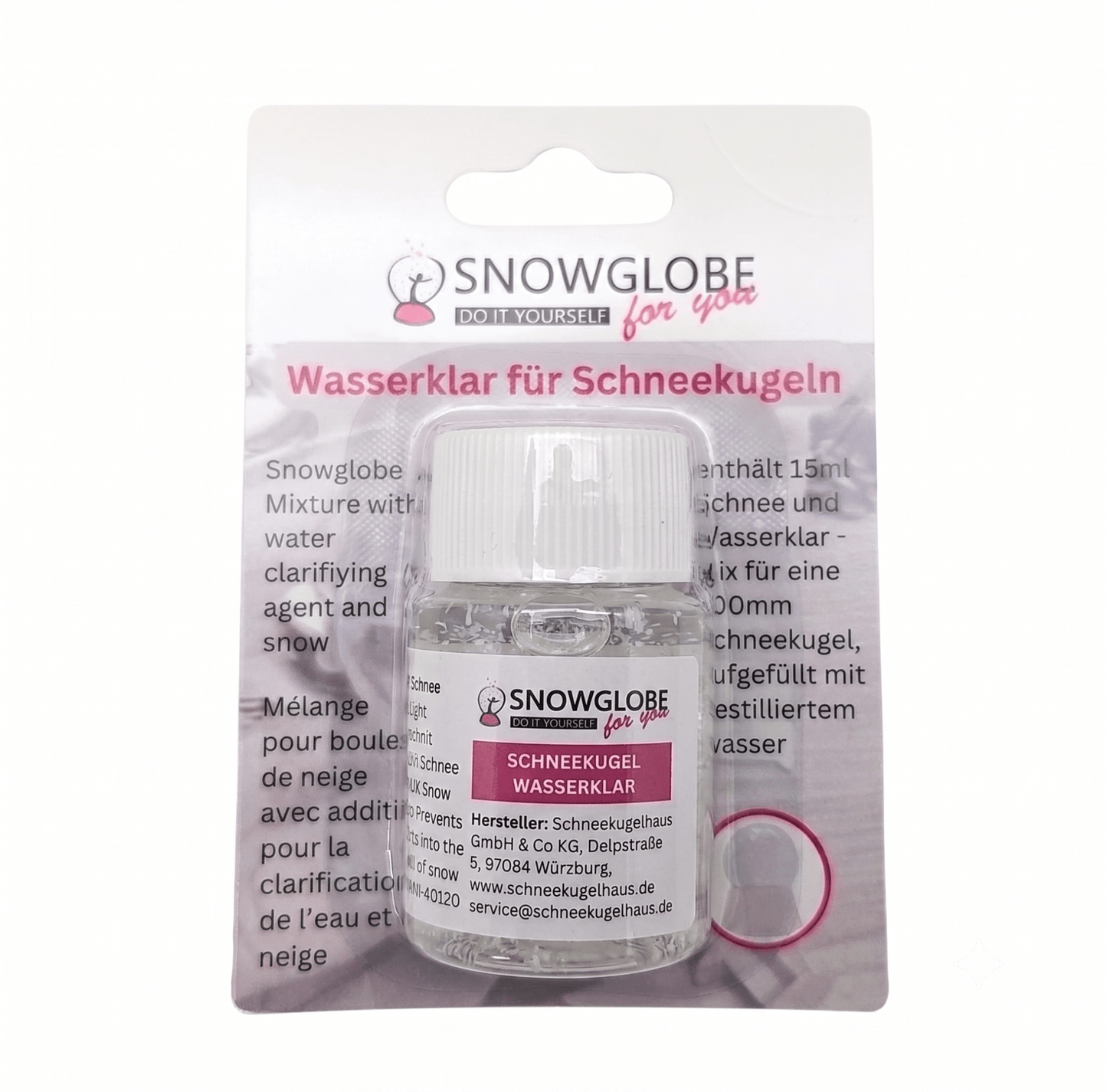 Wasserklar für Schneekugeln - 10ml - Schneekugelhaus