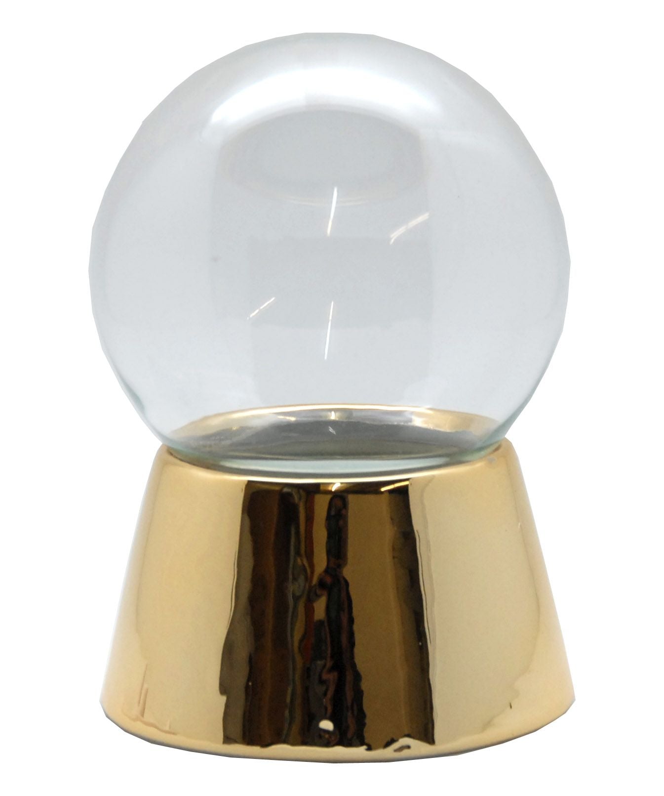 100mm DIY Schneekugel Bastelset gold - Schneekugelhaus