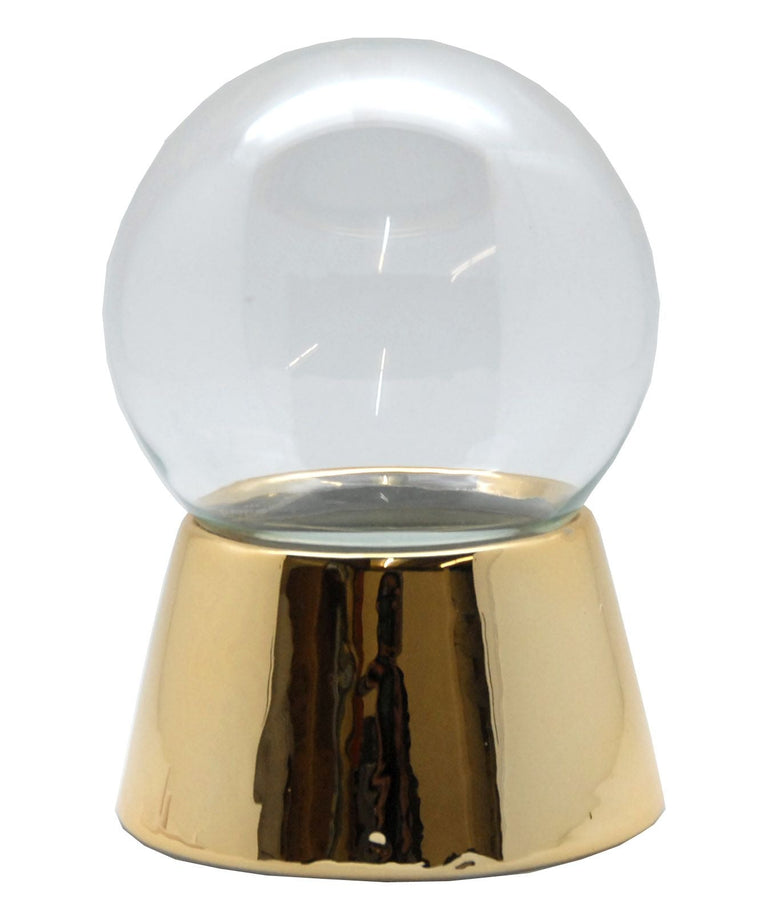 100mm DIY Schneekugel Bastelset gold - Schneekugelhaus