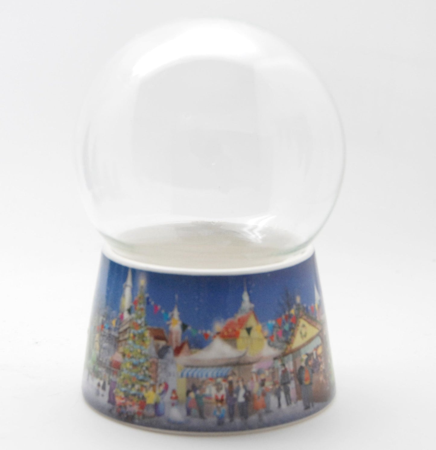100mm-Do-it-Yourself Schneekugel mit Sockel Weihnachtsmarkt für Spieluhr - Schneekugelhaus