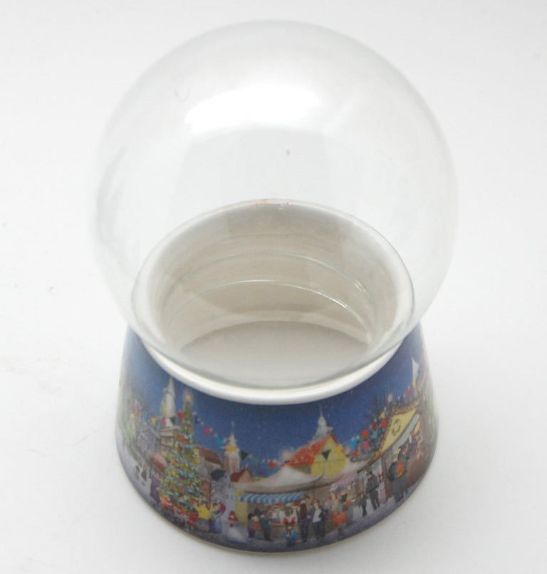 100mm-Do-it-Yourself Schneekugel mit Sockel Weihnachtsmarkt für Spieluhr - Schneekugelhaus