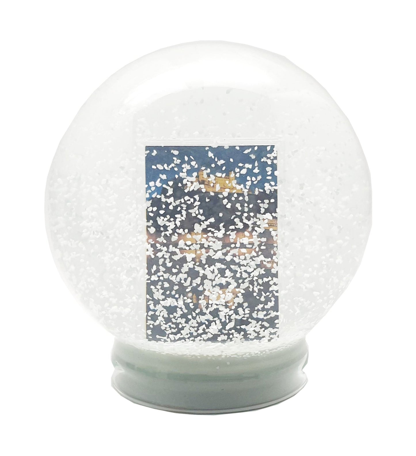 100mm Glas mit Fotoeinsatz für eine Foto-Schneekugel - Schneekugelhaus