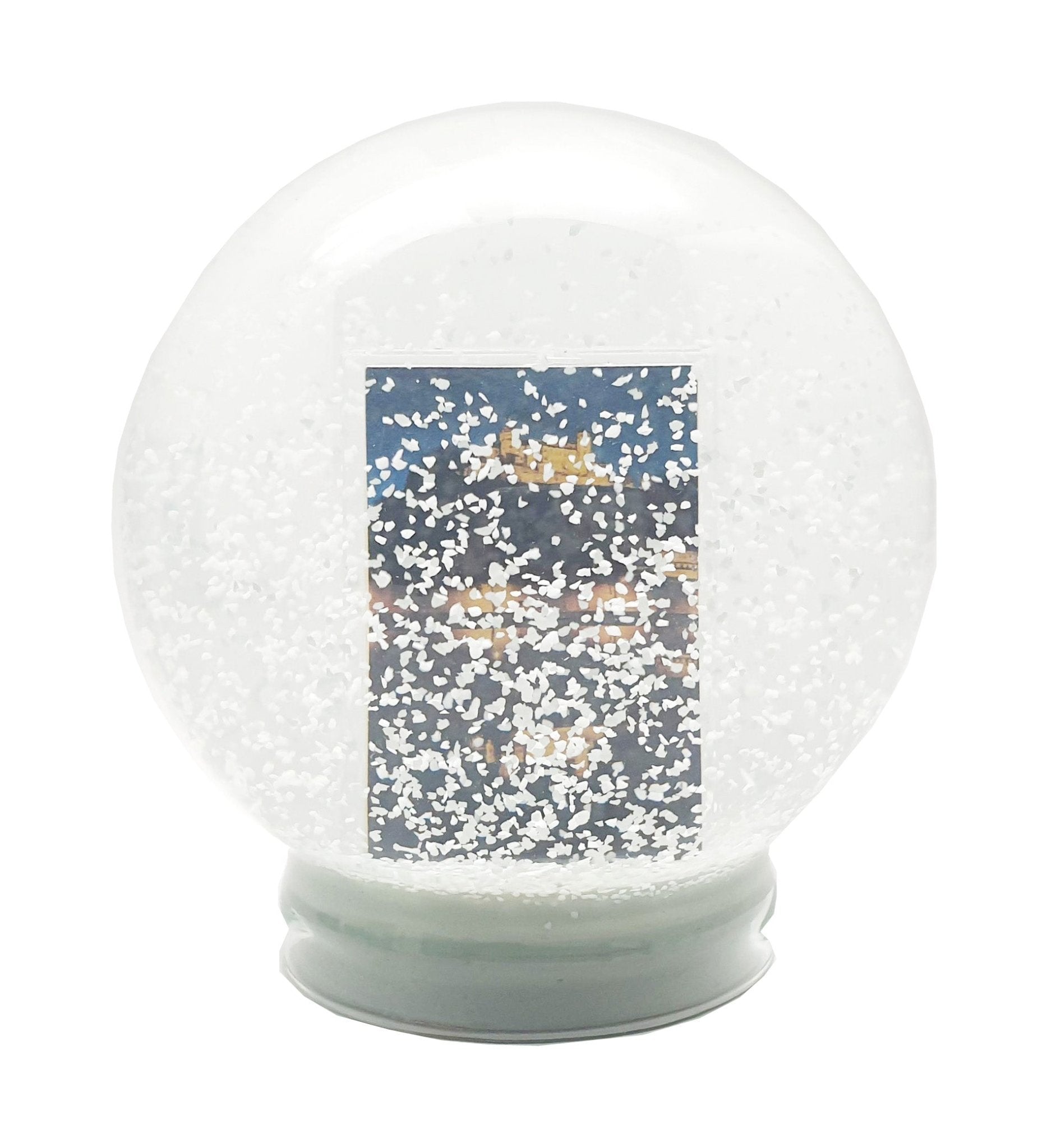 100mm Glas mit Fotoeinsatz für eine Foto-Schneekugel - Schneekugelhaus