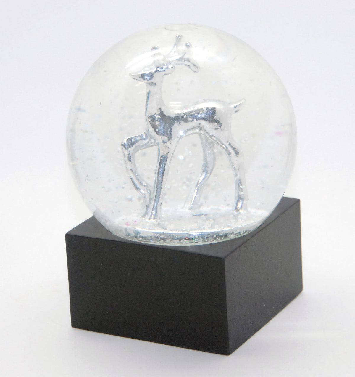 100mm Polyresin Sockel schwarz eckig für DIY-Schneekugel - Schneekugelhaus