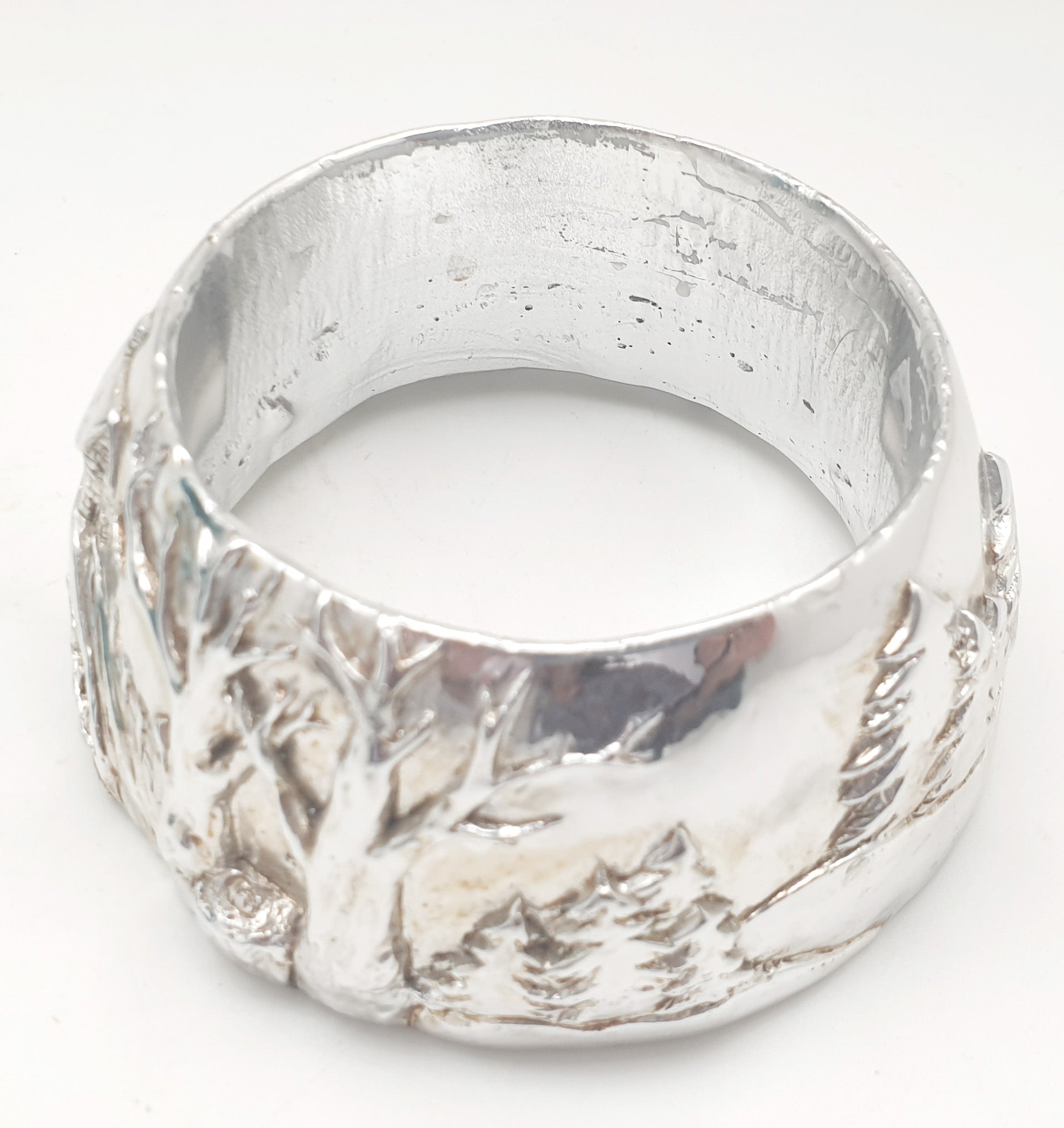 100mm- Porzellan Sockel silber Landschaft DIY-Schneekugel - Schneekugelhaus