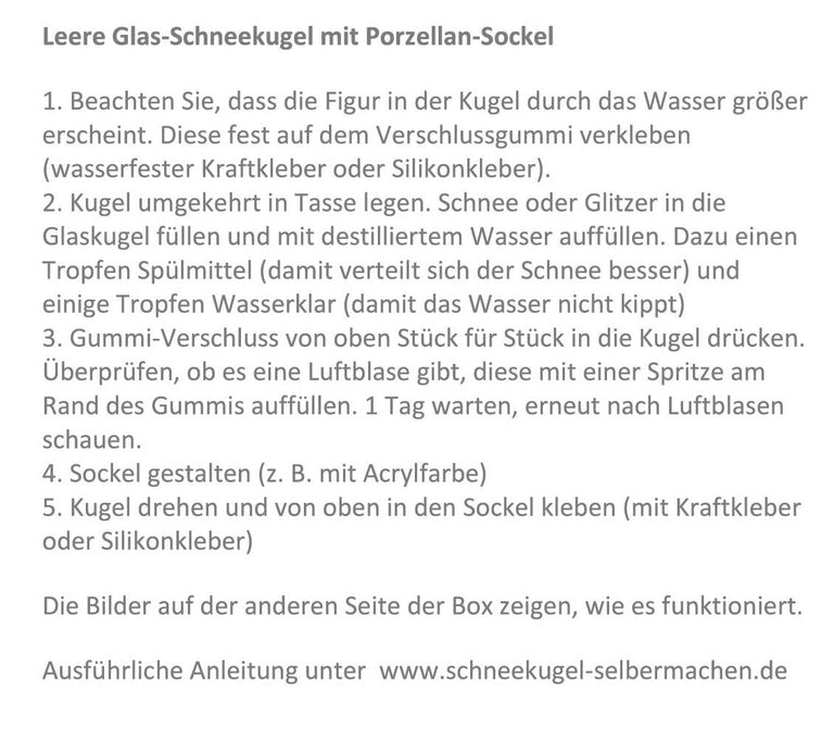 120mm DIY-Schneekugel Bastelset gold - Schneekugelhaus