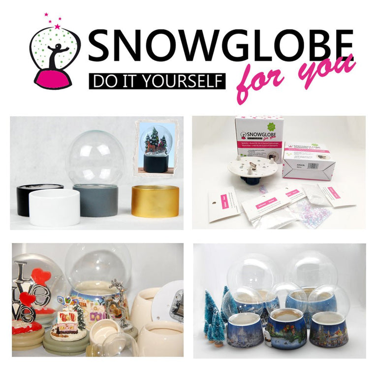 120mm Polyresin Sockel weiß eckig für DIY-Schneekugel - Schneekugelhaus