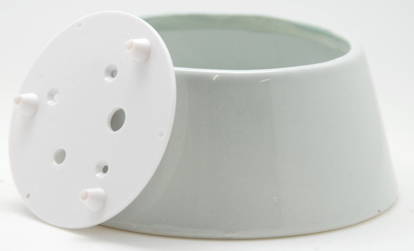 150mm- Porzellan Sockel grau DIY-Schneekugel - Schneekugelhaus
