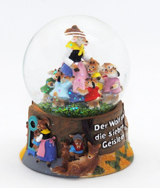 Märchen Schneekugel Wolf und 7 Geislein - Schneekugelhaus