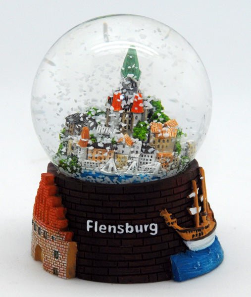 Souvenir Schneekugel Flensburg - Schneekugelhaus