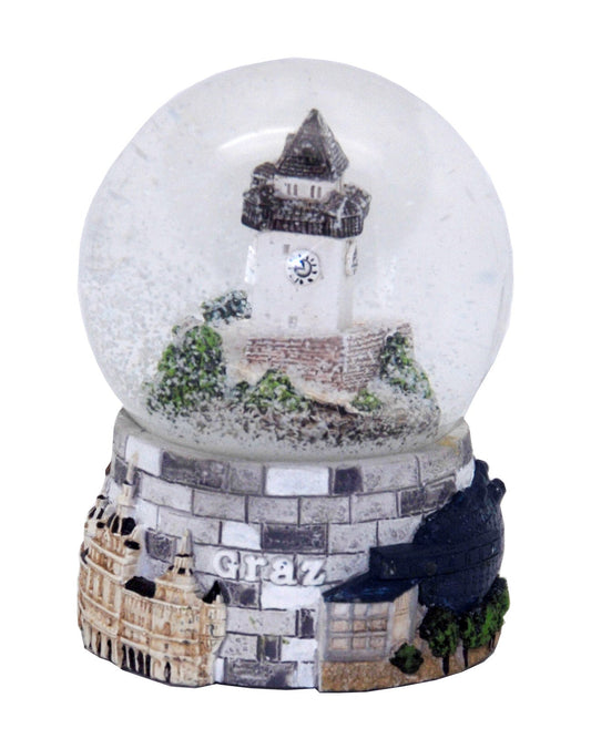 Souvenir Schneekugel Graz Österreich Uhrturm - Luftblase - Schneekugelhaus